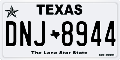 TX license plate DNJ8944