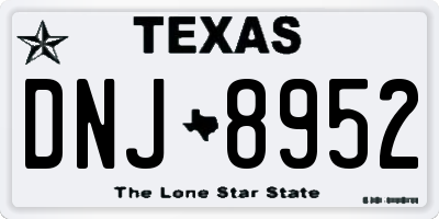 TX license plate DNJ8952