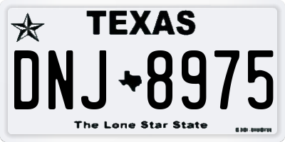 TX license plate DNJ8975