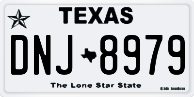 TX license plate DNJ8979