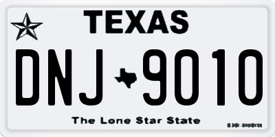 TX license plate DNJ9010