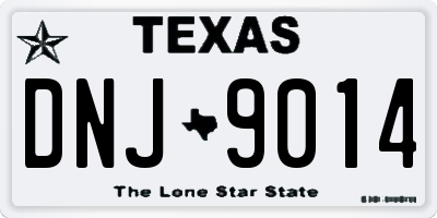 TX license plate DNJ9014