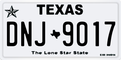 TX license plate DNJ9017