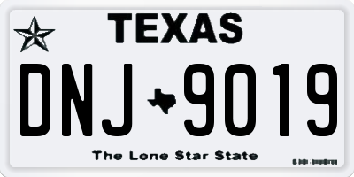 TX license plate DNJ9019