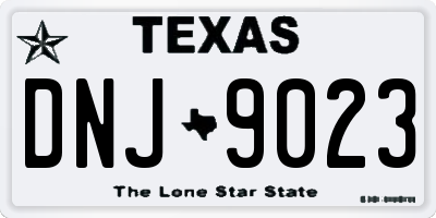 TX license plate DNJ9023