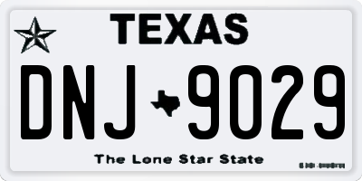 TX license plate DNJ9029
