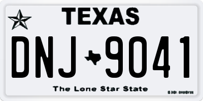 TX license plate DNJ9041