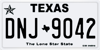 TX license plate DNJ9042