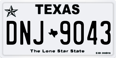 TX license plate DNJ9043