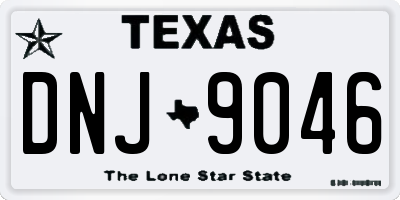 TX license plate DNJ9046