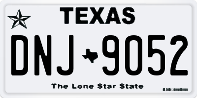 TX license plate DNJ9052
