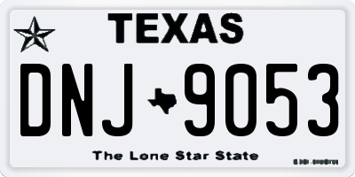 TX license plate DNJ9053