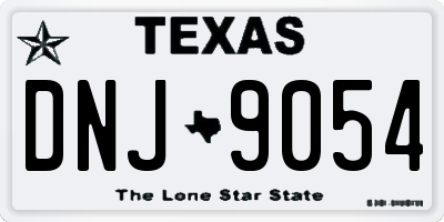 TX license plate DNJ9054