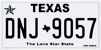 TX license plate DNJ9057