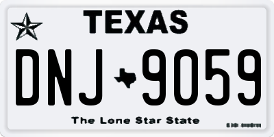 TX license plate DNJ9059