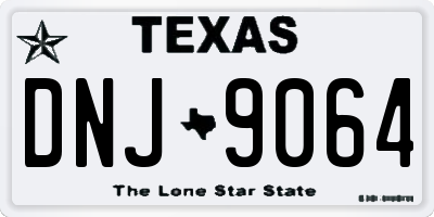 TX license plate DNJ9064