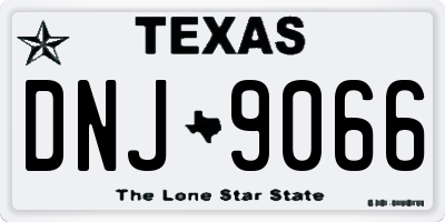 TX license plate DNJ9066
