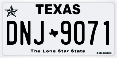 TX license plate DNJ9071