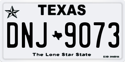TX license plate DNJ9073