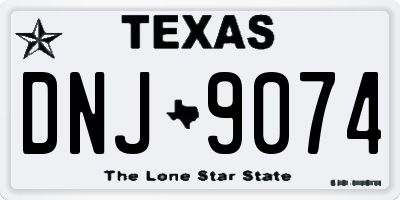 TX license plate DNJ9074