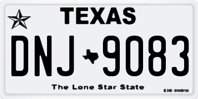TX license plate DNJ9083