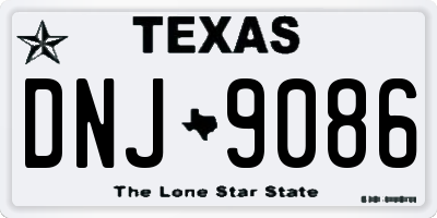 TX license plate DNJ9086
