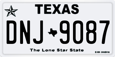 TX license plate DNJ9087