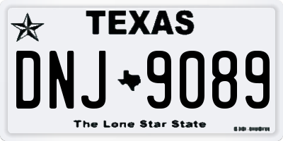 TX license plate DNJ9089