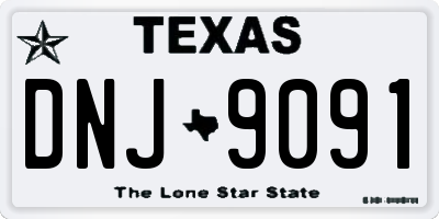 TX license plate DNJ9091