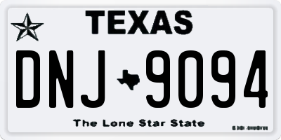 TX license plate DNJ9094