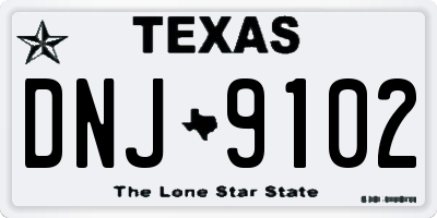 TX license plate DNJ9102