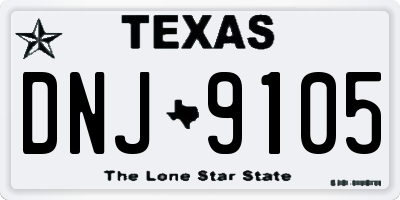 TX license plate DNJ9105