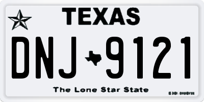 TX license plate DNJ9121