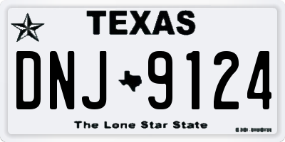 TX license plate DNJ9124