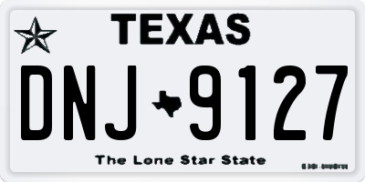TX license plate DNJ9127