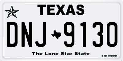 TX license plate DNJ9130