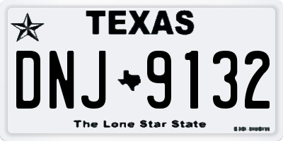 TX license plate DNJ9132