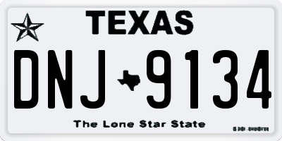 TX license plate DNJ9134