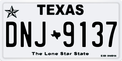 TX license plate DNJ9137