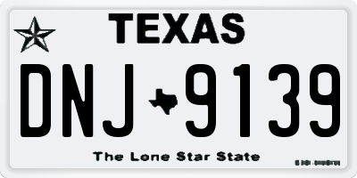 TX license plate DNJ9139