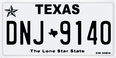 TX license plate DNJ9140