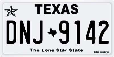 TX license plate DNJ9142