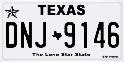 TX license plate DNJ9146