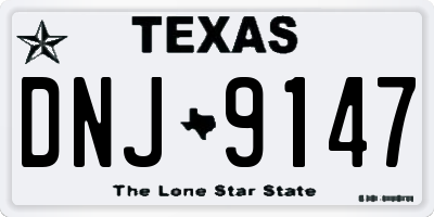 TX license plate DNJ9147