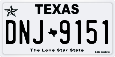 TX license plate DNJ9151