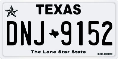 TX license plate DNJ9152