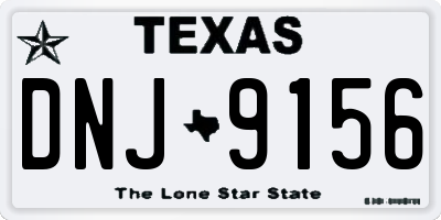 TX license plate DNJ9156