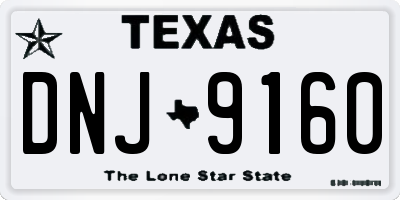 TX license plate DNJ9160