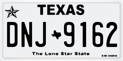 TX license plate DNJ9162