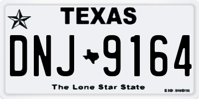 TX license plate DNJ9164